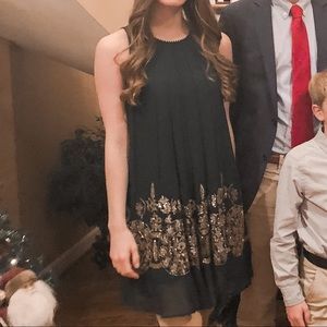 Anthropologie Emerald Green Dress